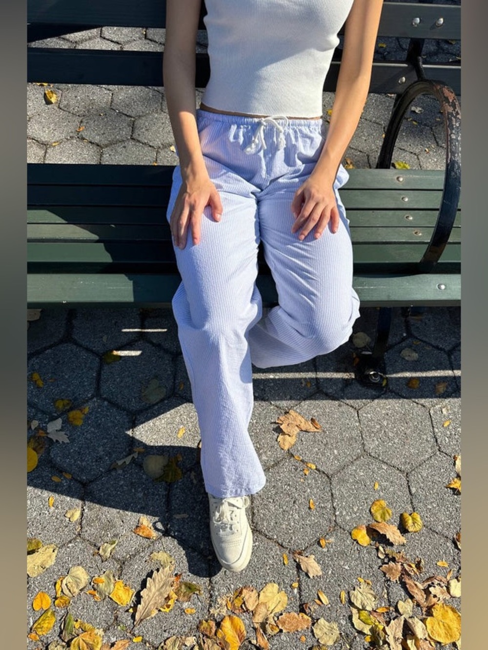 BRANDY MELVILLE blue Anastasia cotton pant